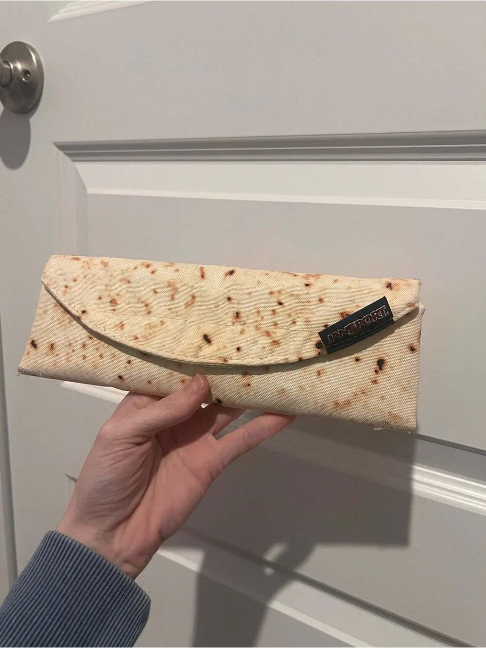 Jansport Beige Tortilla Print Pencil Case Roll